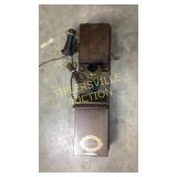 Touch tone phone in retro cabinet