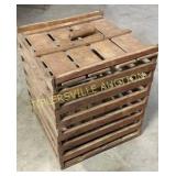 Wooden egg crate 14"h