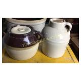 2 snake pottery jugs 6" and 5"