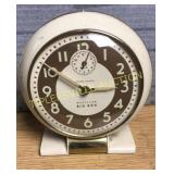 Vintage white metal Big Ben alarm clock