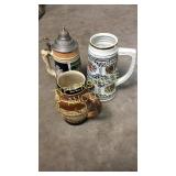 3 steins