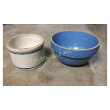 Stoneware bowl and crock