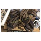 Wooden pulleys and rope block & tackle system