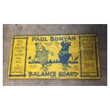 Wooden Paul Bunyan balance board 24x12"