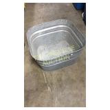 Square galvanized wash tub