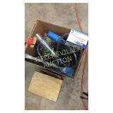 Box of aquarium supplies
