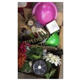 2 boxes kitchen items and decor