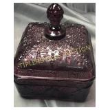 Purple bee hive candy dish