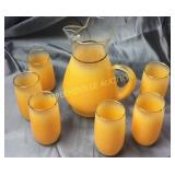 CUTE Vintage frosted water set in vibrant retro