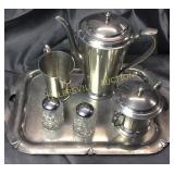 Silverplate tea set