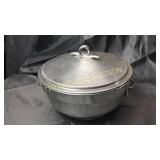 Vintage Hammered aluminum serving piece with