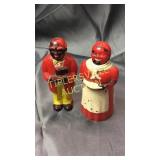 Vintage celluloid black Americana shakers 5"