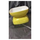 2 square Pyrex yellow bowls