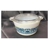 Pyrex horizon blue 1qt casserole with lid