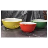 Pyrex primary 3pc nesting bowl set