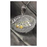 8" lead crystal candy dish