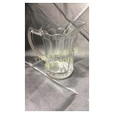 7.5" heavy glass pitcher