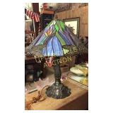 24? leaded glass dragonfly lamp damaged pane