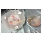 Satin pink depression 2pcs