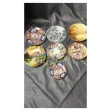 7 orientalist style saucers some hand painted