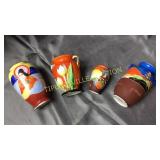 4 satsuma vases tallest 5"
