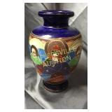 9" blue satsuma vase