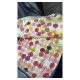 Hand made sateen yo-yo quilt