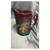 6in Indiana carnival glass pitcher fruit pattern