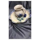 Ellis pottery Marshall, tx pitcher and platter