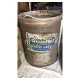 Antique large lard bucket/ barrel