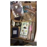 Vintage cuff links and fans, elephants