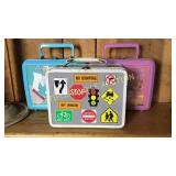 3 vintage lunchboxes- one is metal