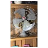 Large Vintage gray GE metal fan 22in