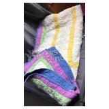 Hand made quilt tattered