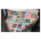 Beautiful hand made quilt good shape brilliant