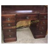 Mahogany knee hole desk 46in wide