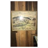 Old print 24x18in