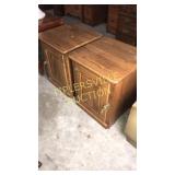 Solid oak nightstand tables