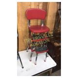 Red kitchen stool