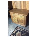 Antique oak washstand