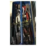 Box of assorted pliers