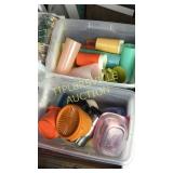 2 boxes vintage Tupperware