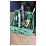 Box with Grease guns