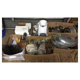 6 boxes misc household items