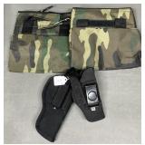 2 - Nylon Camo Bags & 2 Holsters