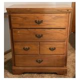 4 Drawer Oak Highboy Dresser
