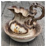 Modern Wash Bowl and Pitcher