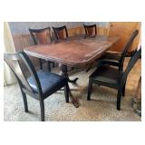 62" Duncan Phyfe Mahogany Table & Chairs