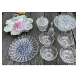 Pattern Glass and Hand Painted China