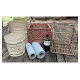 Milk Crates, Torch, Shop Towels, Buckets